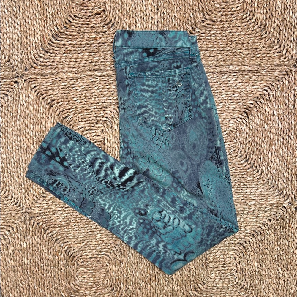 rag & bone peacock low rise skinny pants
